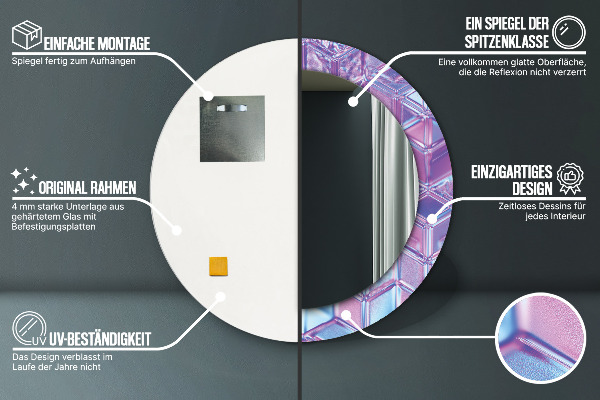 Specchio tondo decoro Abstract Surreal