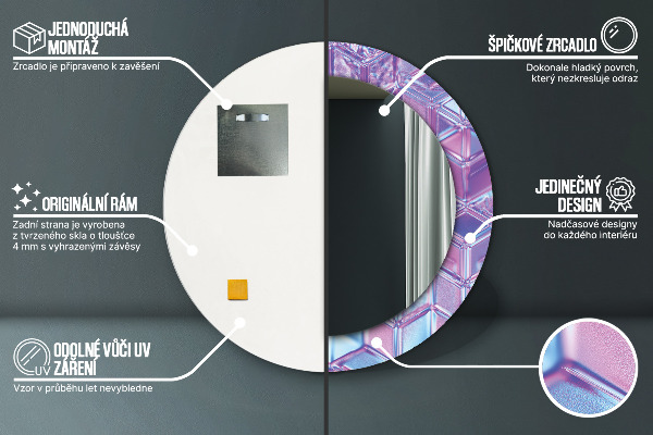 Specchio tondo decoro Abstract Surreal