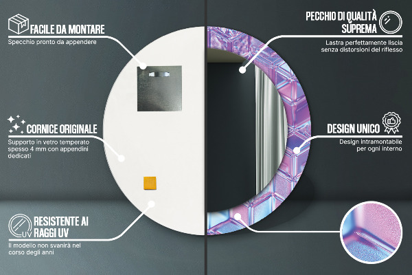 Specchio tondo decoro Abstract Surreal