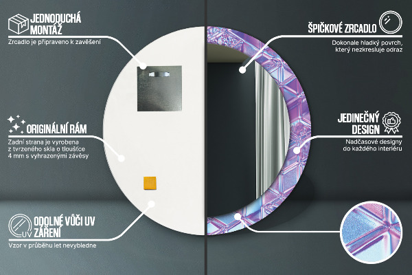 Specchio tondo decoro Abstract Surreal