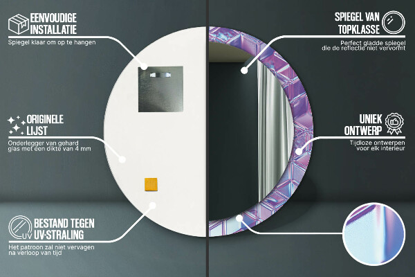 Specchio tondo decoro Abstract Surreal