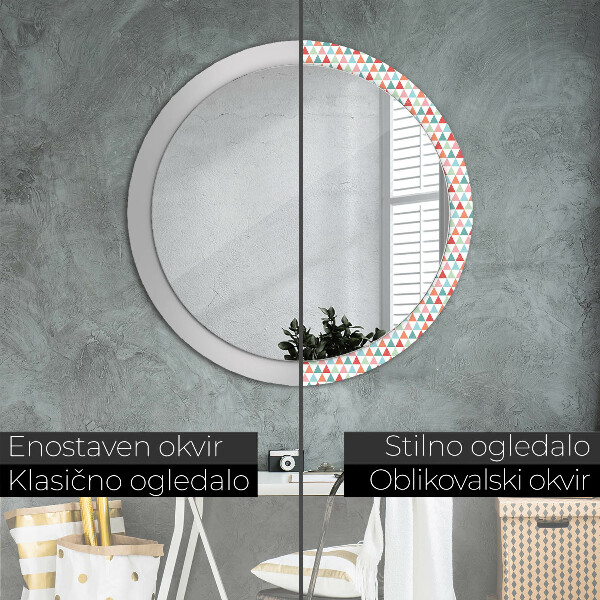 Specchio tondo decoro Pattern geometrico
