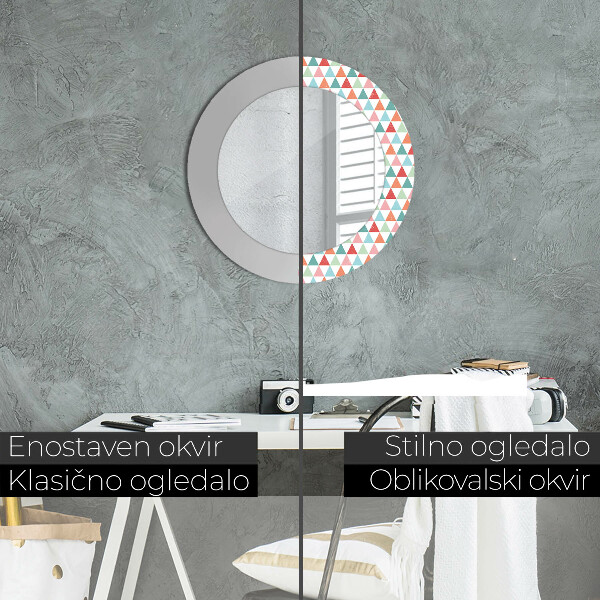 Specchio tondo decoro Pattern geometrico