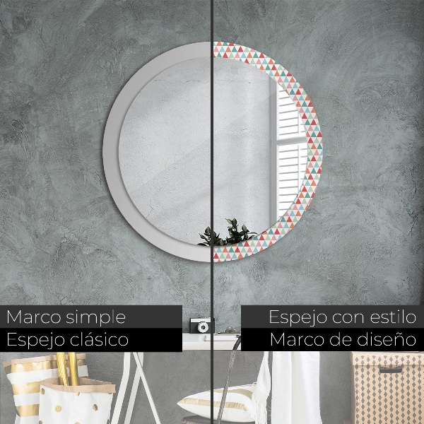Specchio tondo decoro Pattern geometrico