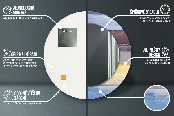 Specchio tondo decoro Immagine astratta