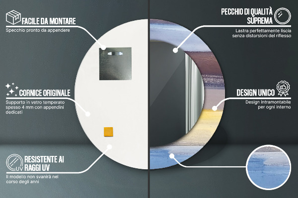 Specchio tondo decoro Immagine astratta