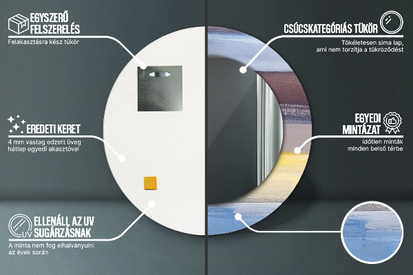 Specchio tondo decoro Immagine astratta