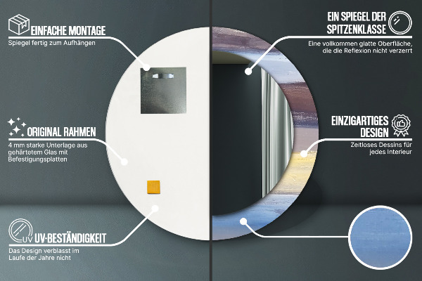 Specchio tondo decoro Immagine astratta