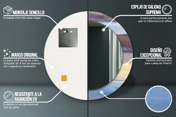 Specchio tondo decoro Immagine astratta