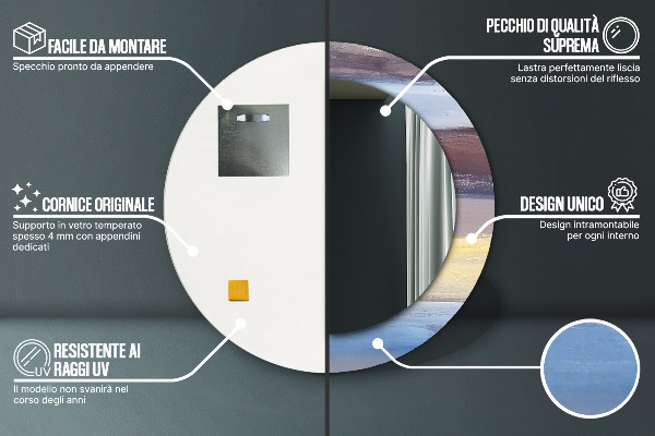Specchio tondo decoro Immagine astratta