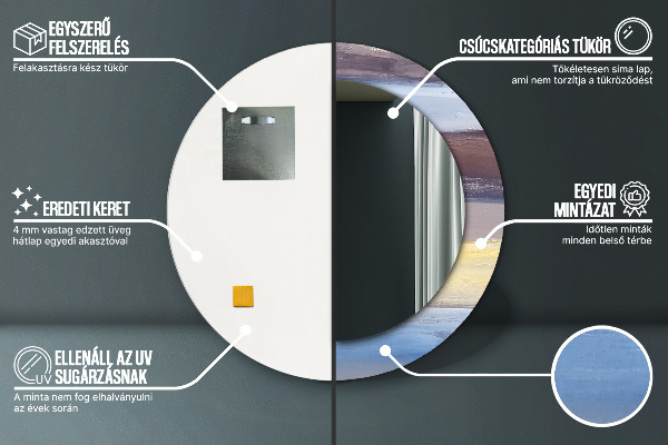 Specchio tondo decoro Immagine astratta