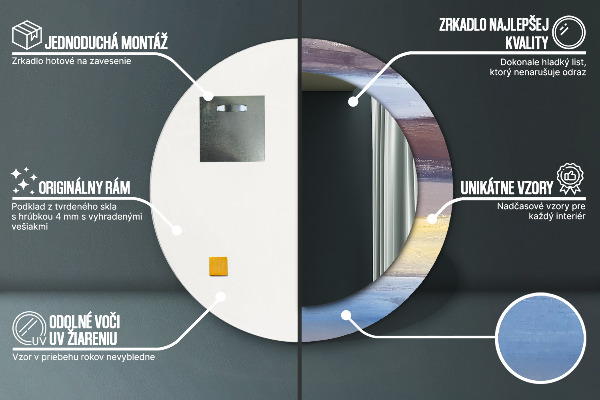 Specchio tondo decoro Immagine astratta