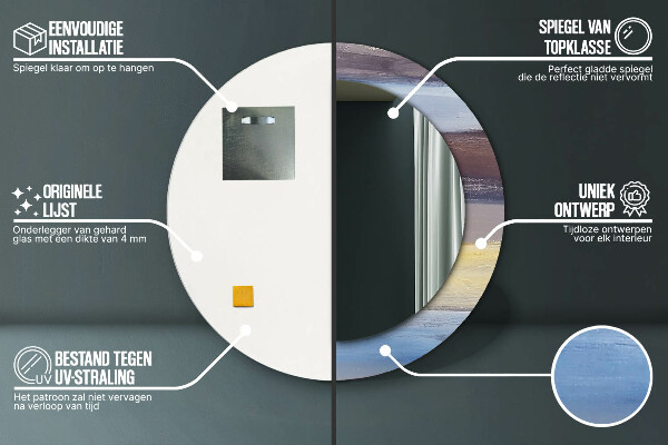 Specchio tondo decoro Immagine astratta