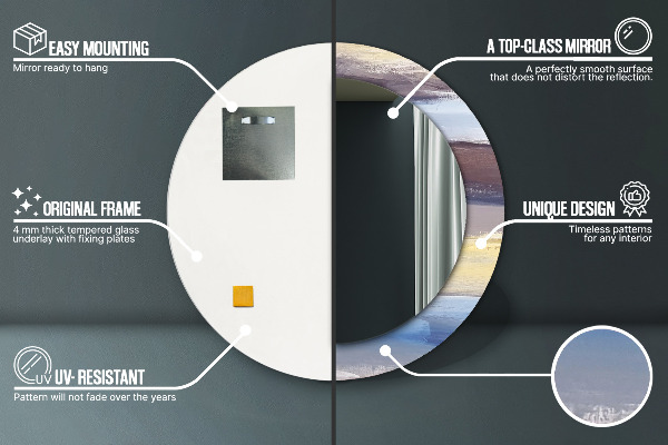 Specchio tondo decoro Immagine astratta