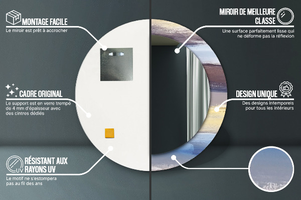 Specchio tondo decoro Immagine astratta