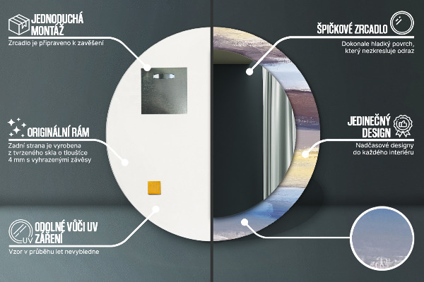 Specchio tondo decoro Immagine astratta