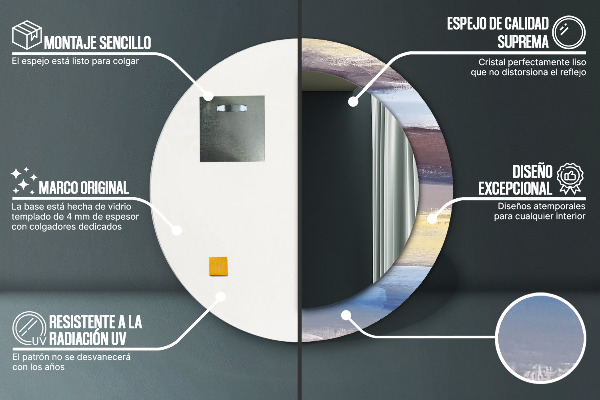 Specchio tondo decoro Immagine astratta