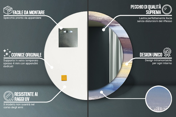 Specchio tondo decoro Immagine astratta