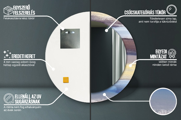 Specchio tondo decoro Immagine astratta