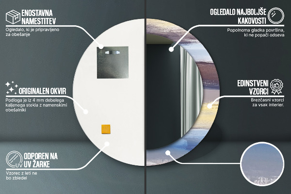 Specchio tondo decoro Immagine astratta