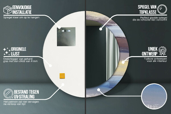 Specchio tondo decoro Immagine astratta