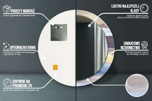 Specchio tondo decoro Immagine astratta