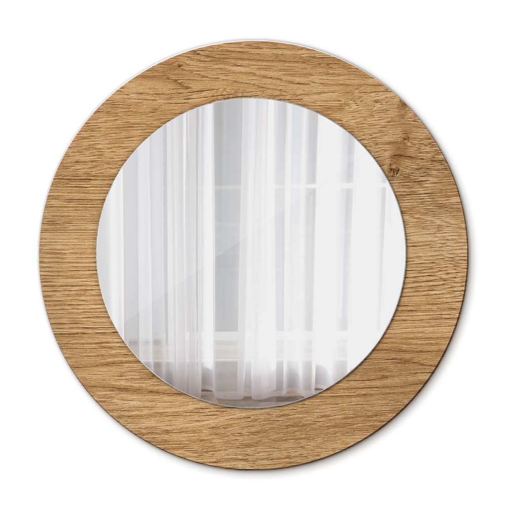 Specchio tondo decoro Consistenza del legno