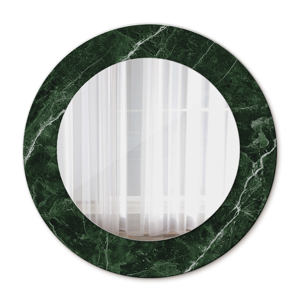 Specchio tondo decoro Marmo verde