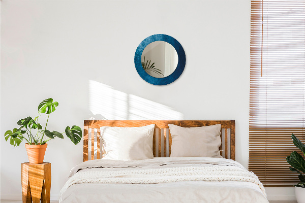 Specchio tondo con cornice stampata Arte astratta