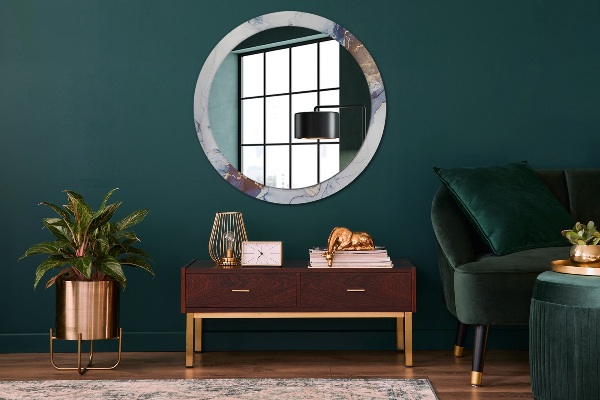 Specchio tondo stampato Arte liquida astratta