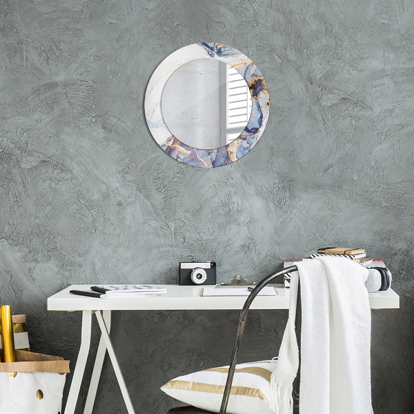 Specchio tondo stampato Arte liquida astratta
