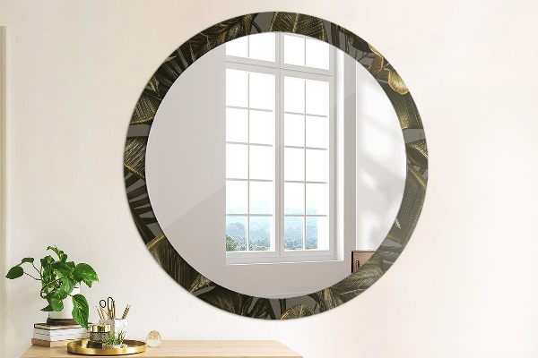 Specchio tondo decoro Fiori di ibisco