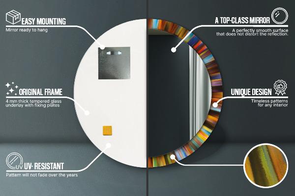 Specchio tondo decoro Pattern radiale astratto