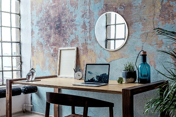 Specchio rotondo soggiorno bianco fi 40 cm