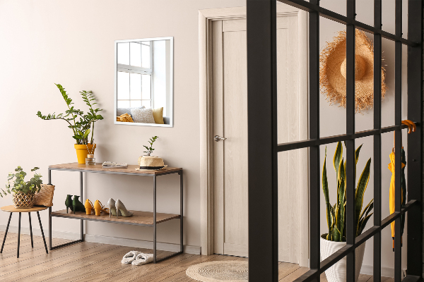 Specchio per bagno rettangolare bianco 70x50 cm