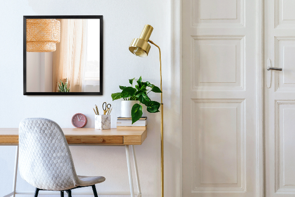 Specchiera rettangolare camera da letto nero 100x70 cm