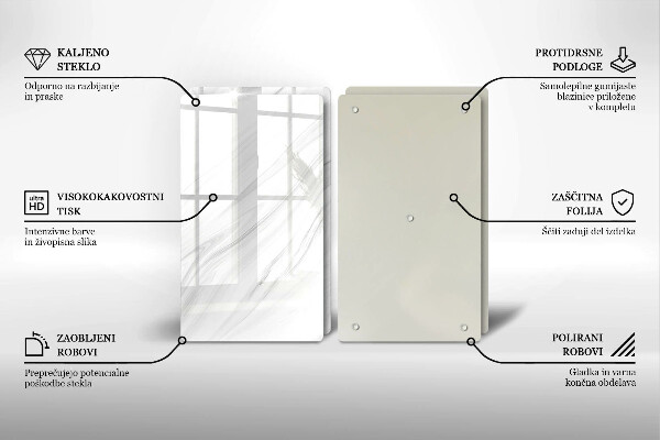 Copri piano cottura in vetro Marmo delicato
