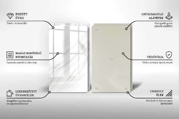 Copri piano cottura in vetro Marmo delicato