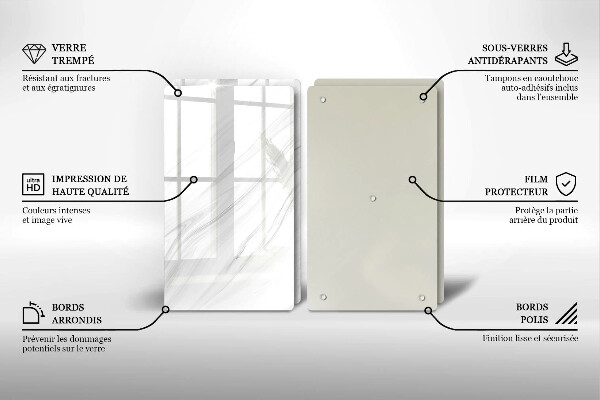 Copri piano cottura in vetro Marmo delicato