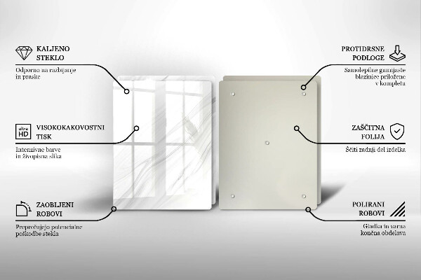 Copri piano cottura in vetro Marmo delicato