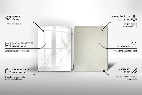 Copri piano cottura in vetro Marmo delicato