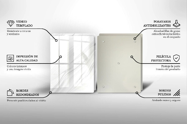 Copri piano cottura in vetro Marmo delicato