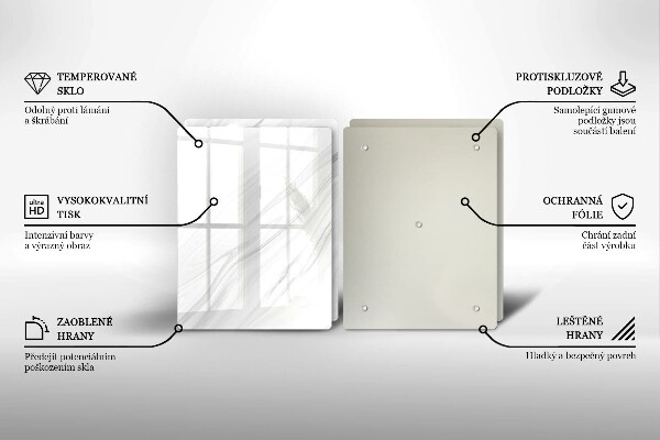 Copri piano cottura in vetro Marmo delicato