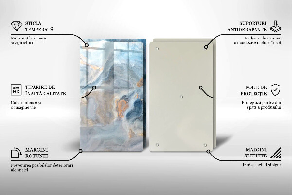 Copertura piano cottura Trama di marmo