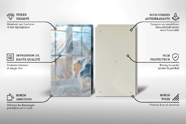 Copertura piano cottura Trama di marmo