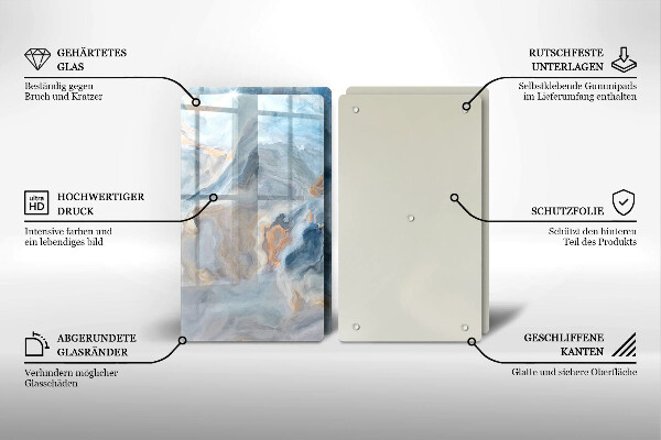 Copertura piano cottura Trama di marmo