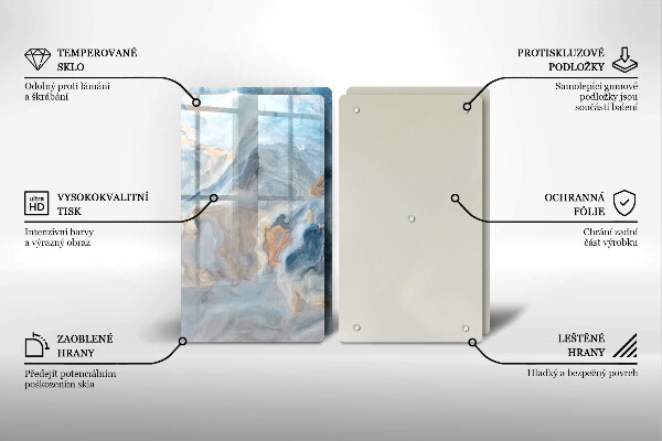 Copertura piano cottura Trama di marmo