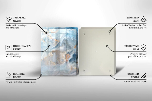 Copertura piano cottura Trama di marmo