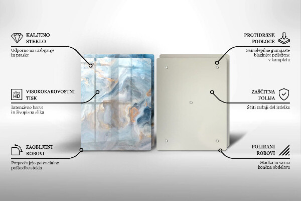 Copertura piano cottura Trama di marmo