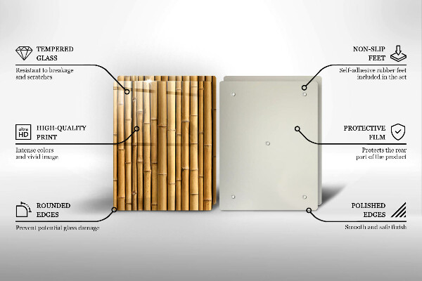 Copertura piano cottura Bambù boho naturale